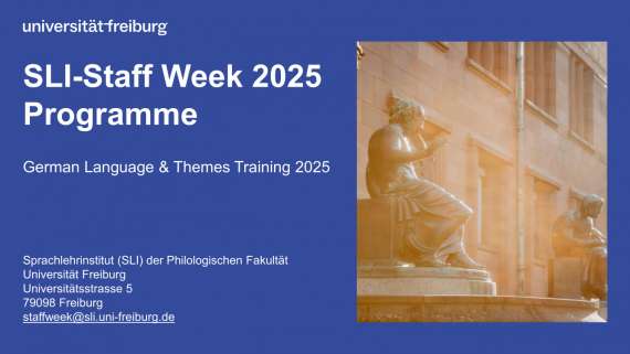 SLI Staff Week Programme 2025 at University of Freiburg, Germany.